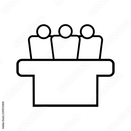 Jurors icon isolated on white background. Vector illustration