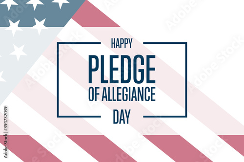 Pledge of Allegiance Day. December 28. Holiday concept. Template for background, banner, card, poster with text inscription. Vector EPS10 illustration.