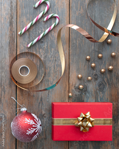 Red gift box background
