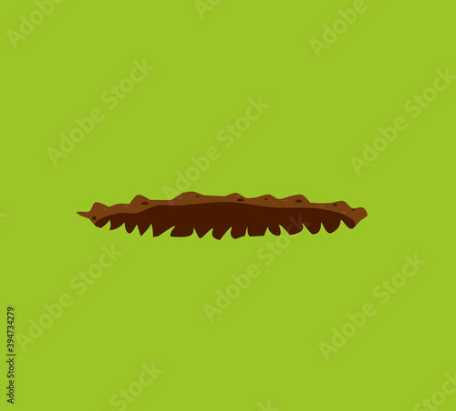 Mole hole illustration. Clipart image.