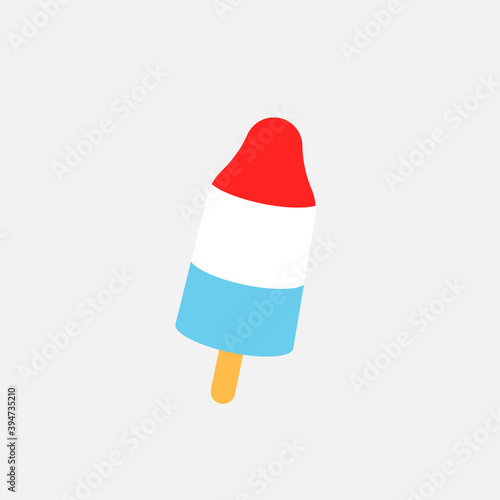 Rocket popsicle icon. Clipart image isolated on white background.