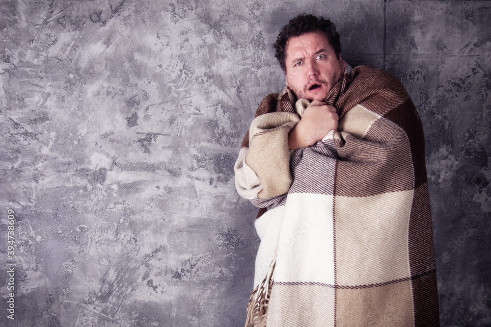 Morning. Funny fat man in pajamas. Morning. Funny fat man in pajamas.