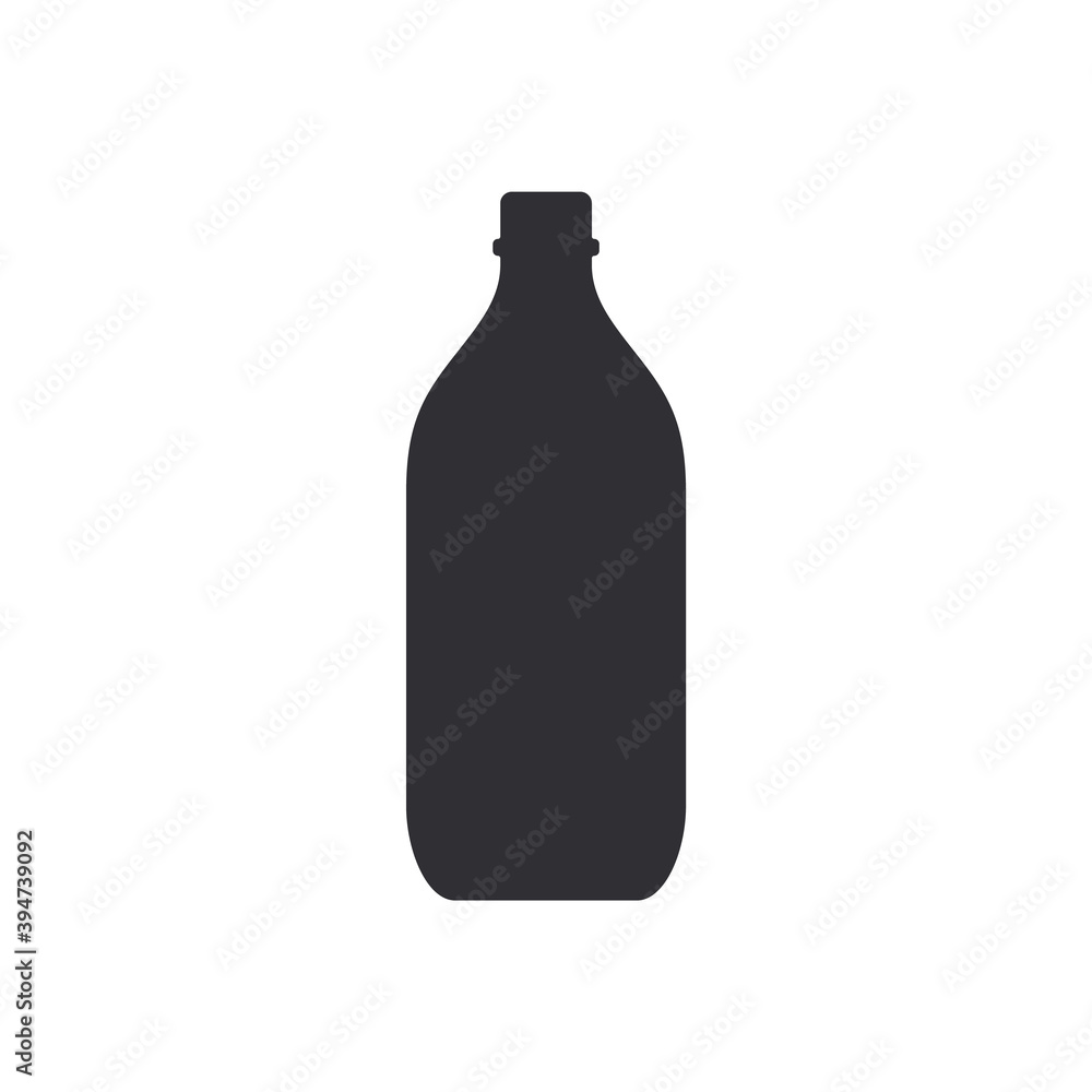 Bottle silhouette. Bottle of milk. Vector icon. Vector bottle. Stencil of beer bottle. Flask template. Logo template. Flask silhouette. Jar icon. Glass container. Shape for 3d modeling. Plastic bottle Bottle silhouette. Bottle of milk. Vector icon. Vector bottle. Stencil of beer bottle. Flask template. Logo template. Flask silhouette. Jar icon. Glass container. Shape for 3d modeling. Plastic bottle
