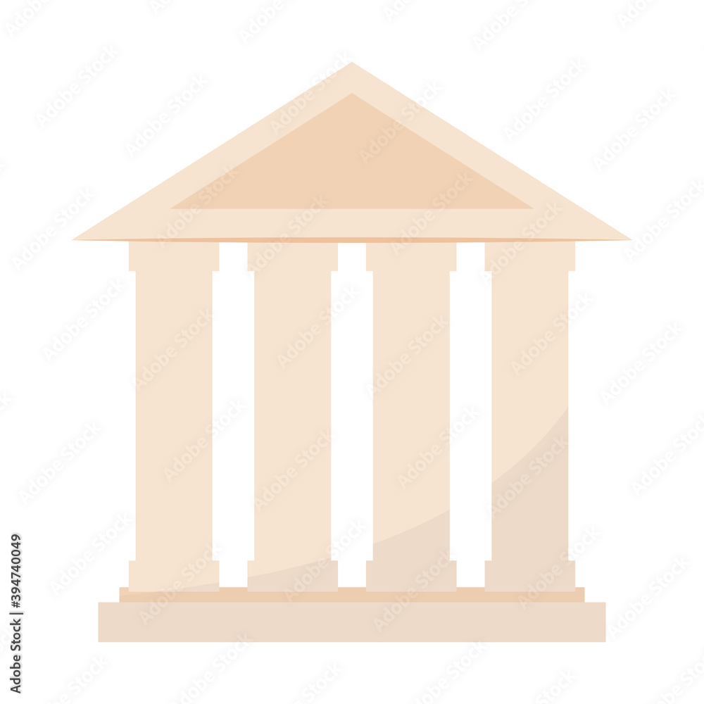 Isolated bank white in white background financial icon- Vector Isolated bank white in white background financial icon- Vector