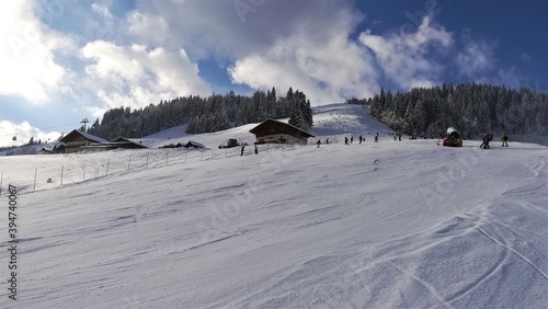 Ski slope in the Alps