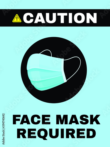 Face mask required signage