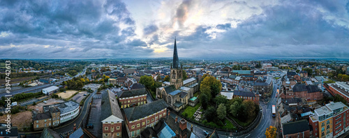 The crooked spire of the Church of St Mary and All Saints in Chesterfield photo