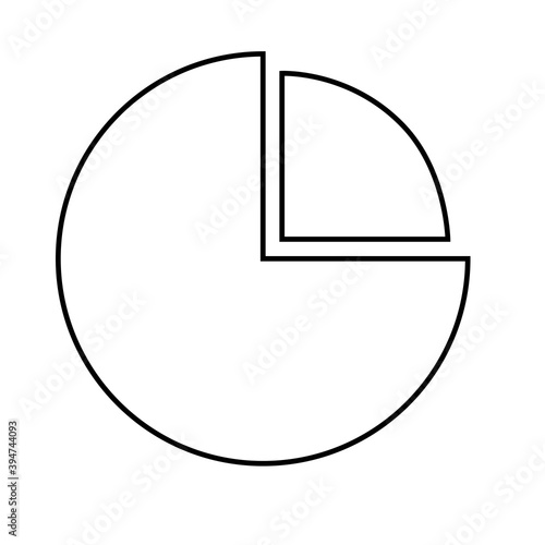 Isolated distribution symbol draw in white background financial icon- Vector