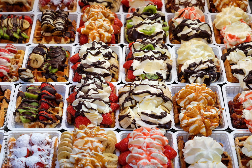 Fototapeta premium gofres o waffles