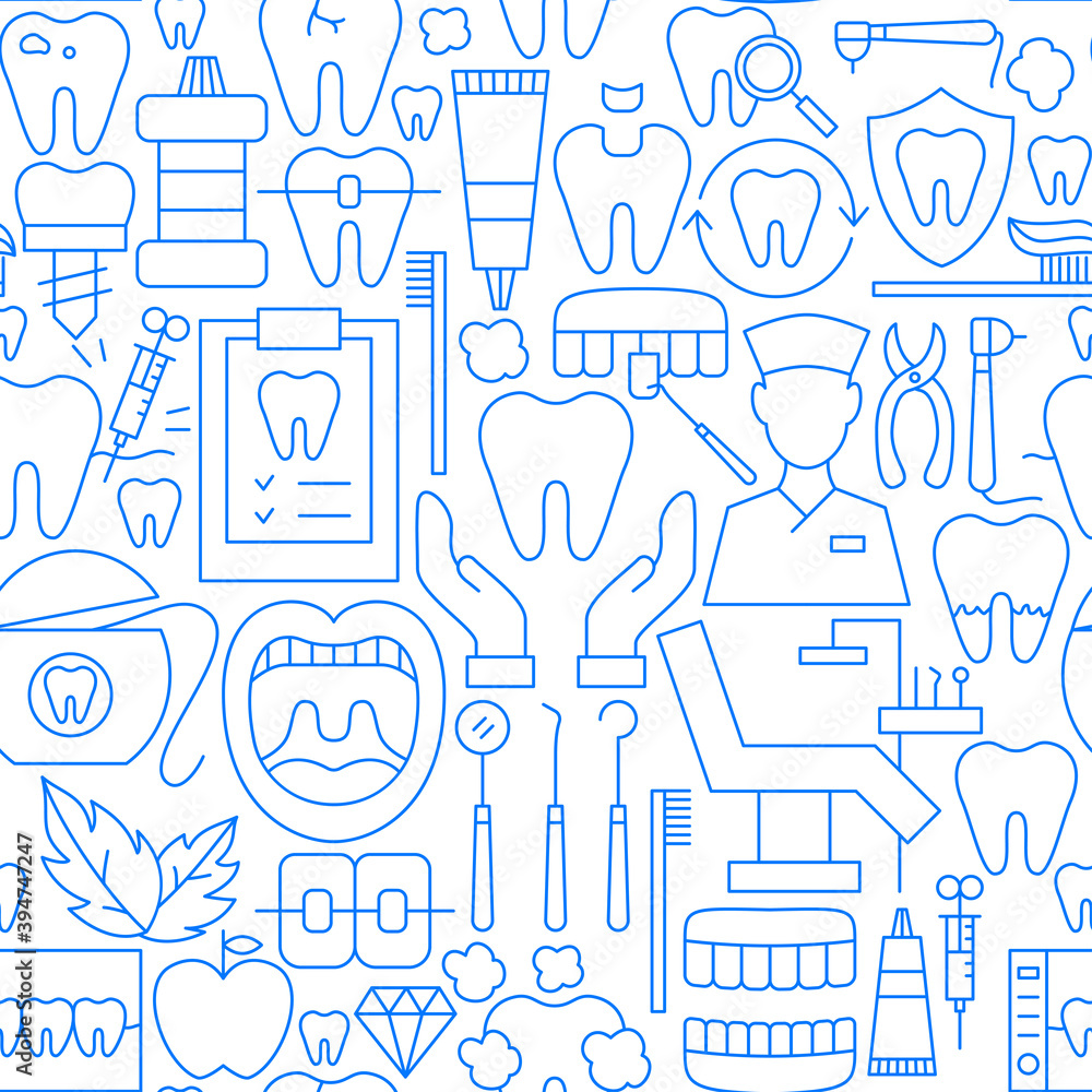 Dentist Line Seamless Pattern Dentist Line Seamless Pattern