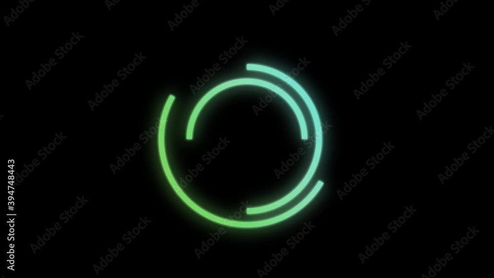 Loading animation. Loading circle icon on black background 4k video
