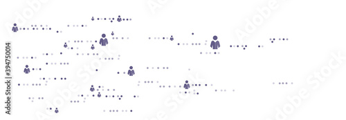 Abstract human connections headline background