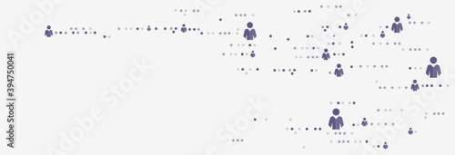 Abstract human connections headline background
