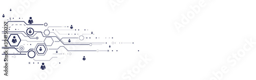 Abstract human connections headline background
