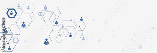 Abstract human connections headline background