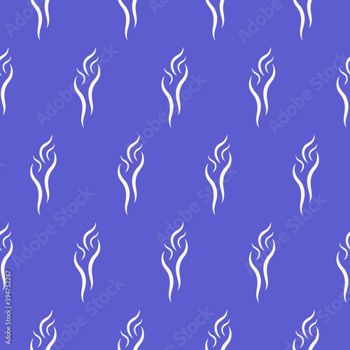 Steam icon seamless pattern. Repeat smelling or vapor signs. Flat design. Vector Illustration