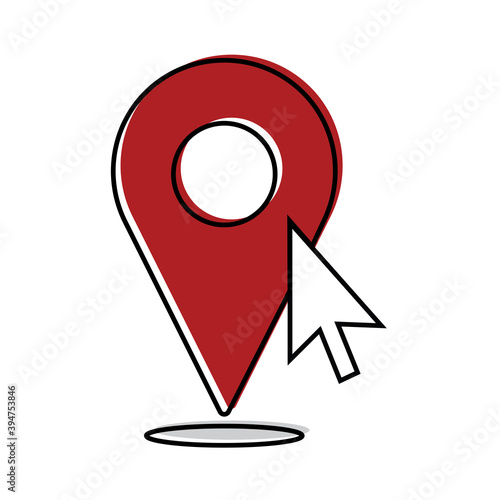 Free Download Isolated location shop online digital marketing colorful icon in white background- Vector - GFXLoad