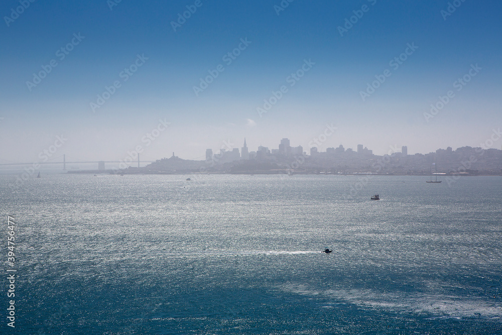 San Francisco bay skyline panorama