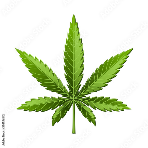 Marijuana leaf or cannabis leaf weed icon
