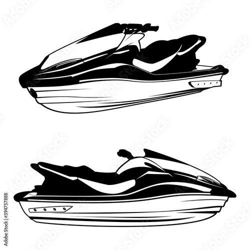 jet ski design icon illustration vector