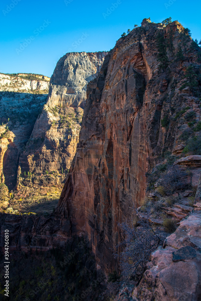 Beautiful cliff on the Angels Landing