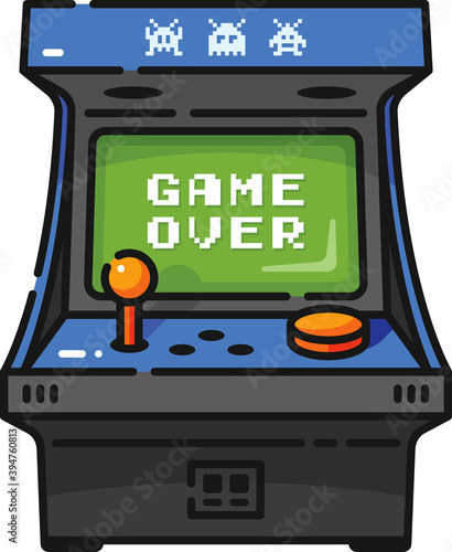 Game Over Arcade Game Filled Outline Icon