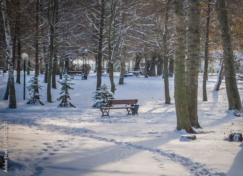 winter in Russia, Belgorod region, Alekseevka city