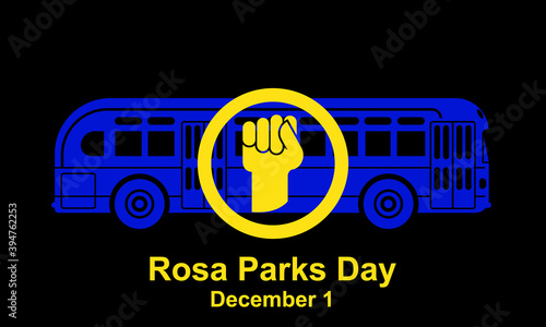 Rosa Parks Day vector illustration. Montgomery bus boycott concept.