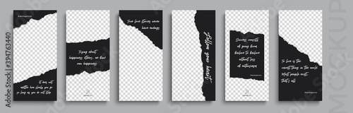 Trendy editable Instagram Stories template. Design for social media. Tiktok