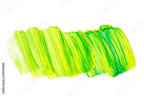 green watercolor brushstrokes pattern isolated on white background