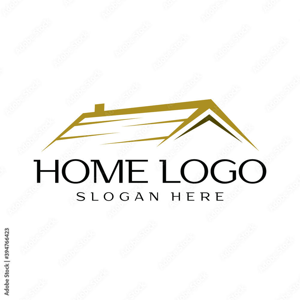 Rooftop Logo Design. Home Logo Vector. Real Estate Vector Graphic Stock ...