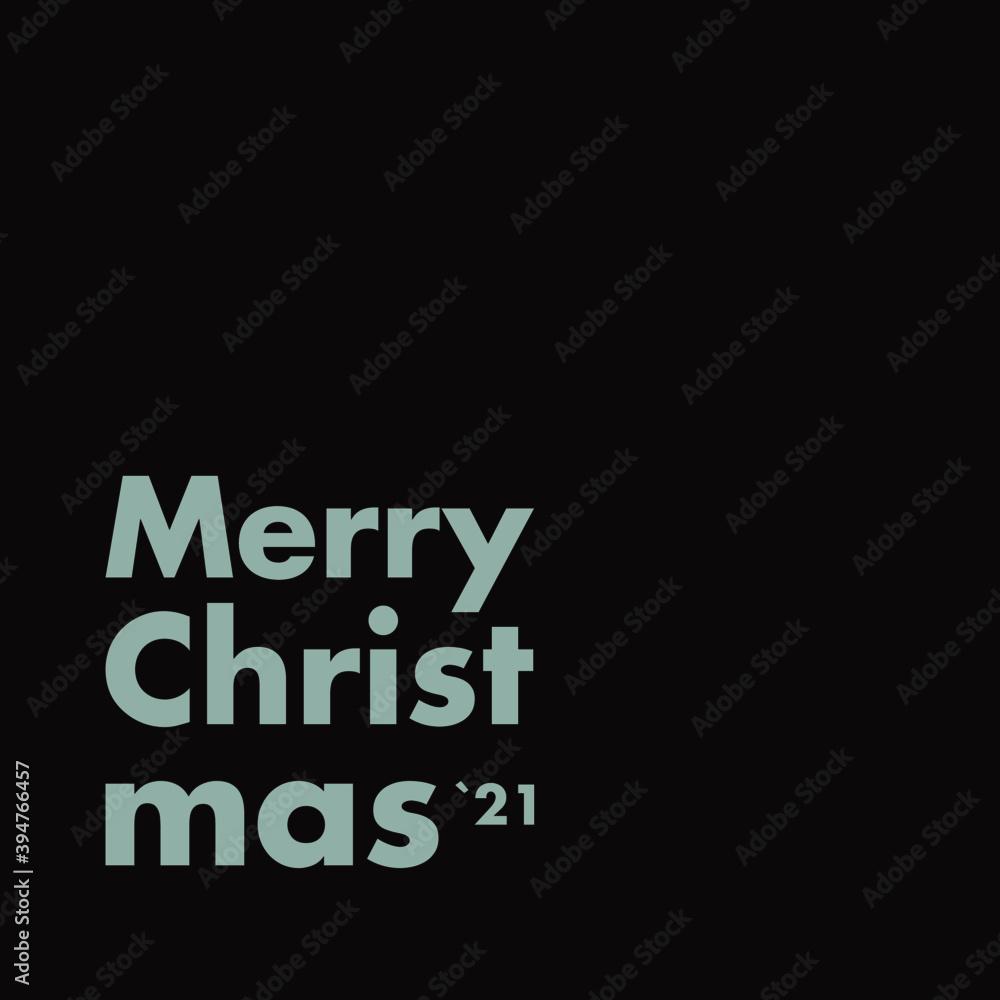 Merry Christmas minimalistic greeting card.