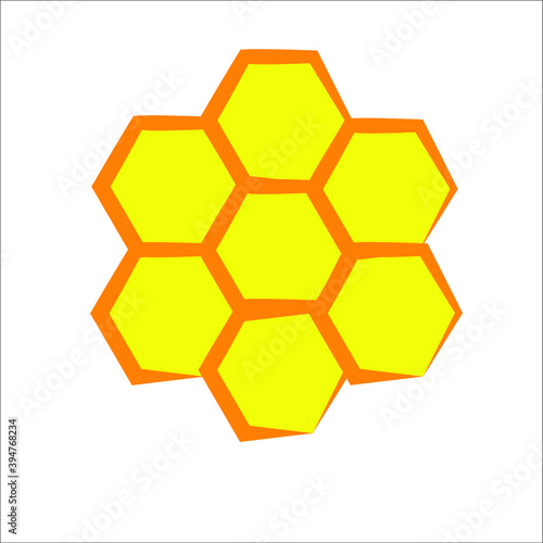 illustration of a honeycomb