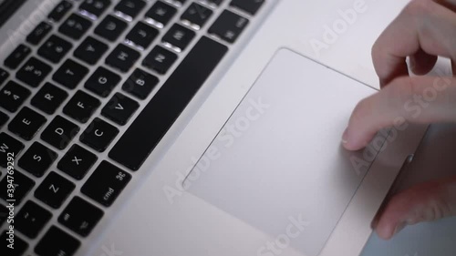 Clicking on touchpad on laptop