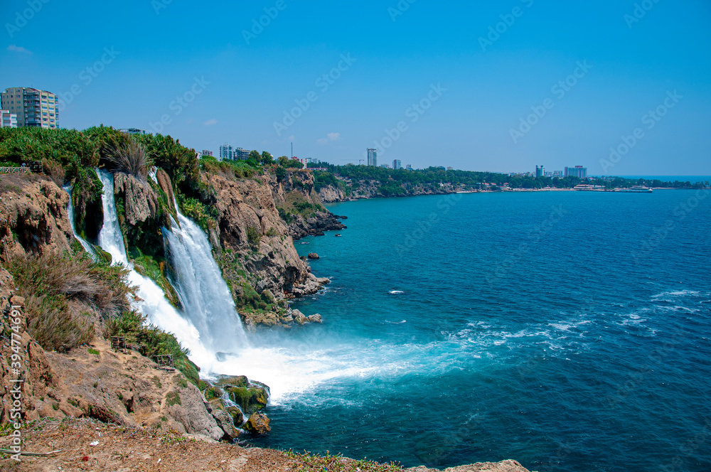 Waterfall Duden at Antalya, Turkey.