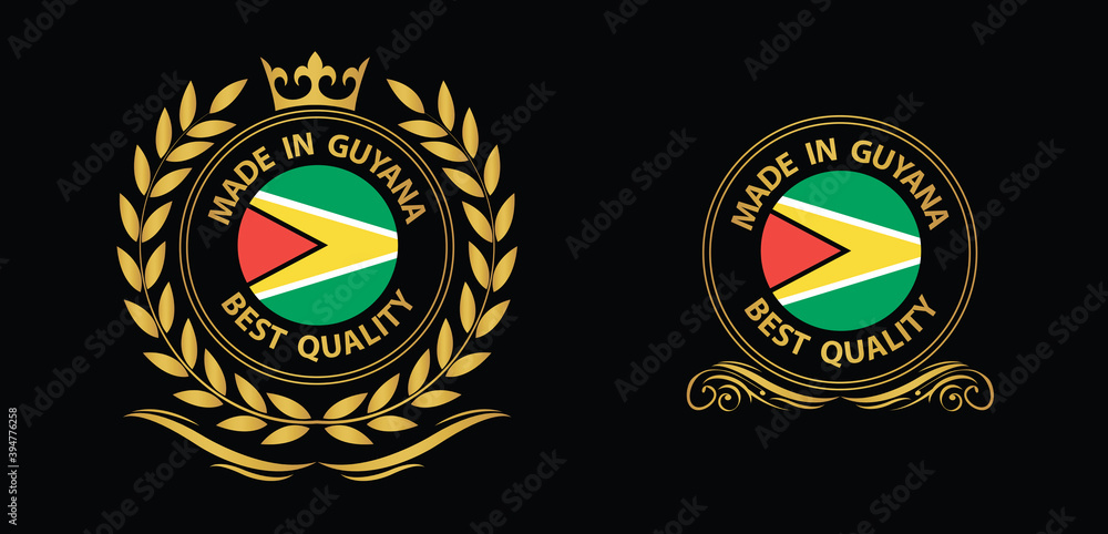 made in Guyana vector stamp. badge with Guyana flag made in Guyana vector stamp. badge with Guyana flag