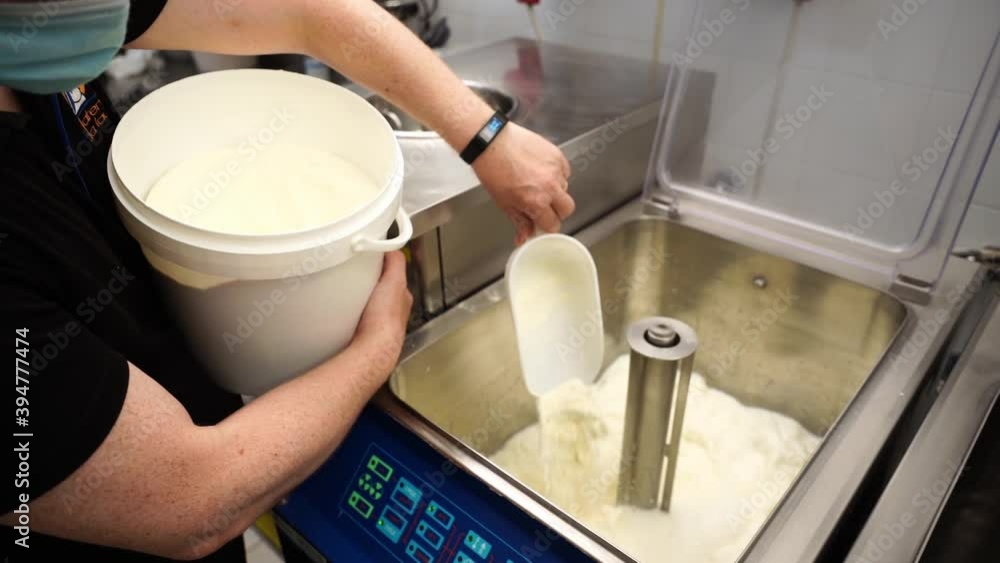 put in the pasteurizer prepared to make homemade ice cream put in the pasteurizer prepared to make homemade ice cream