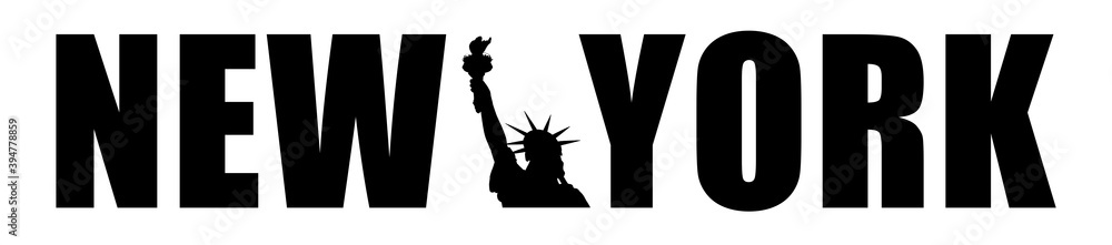The New York text and the Statue of Liberty The New York text and the Statue of Liberty