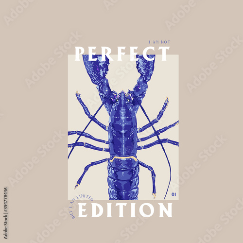 Blue lobster and causing slogan