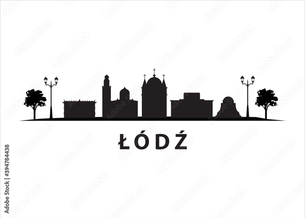 Łódź Skyline City Landscape in Poland