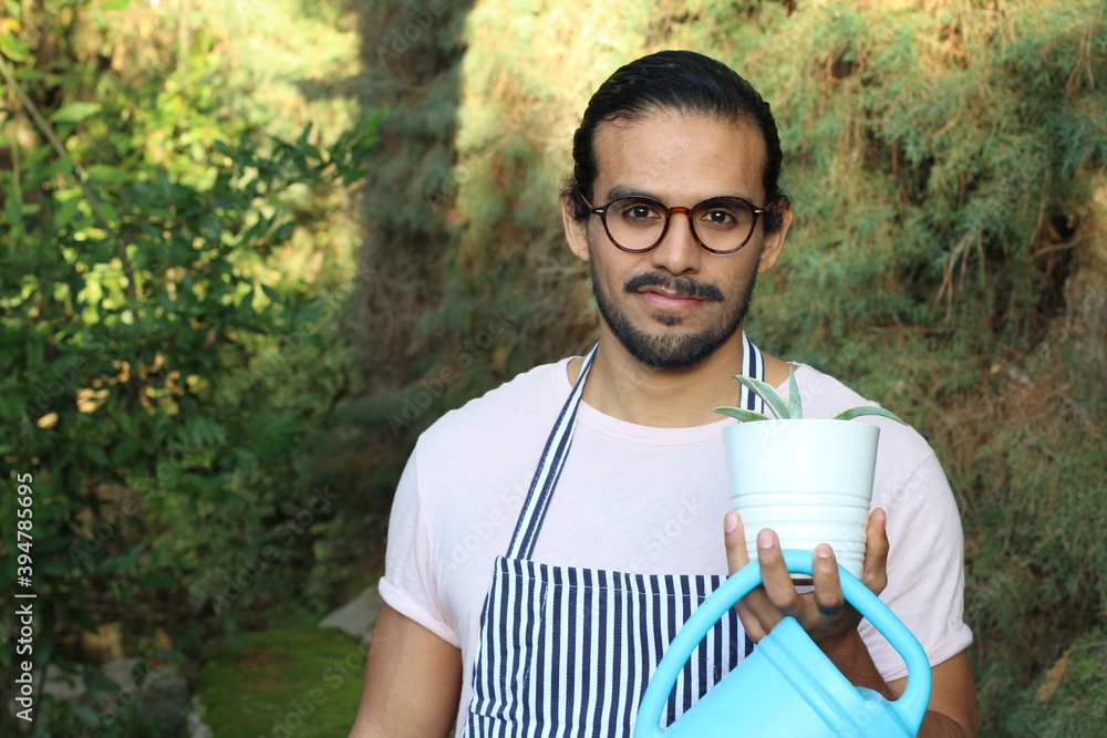 Very attractive ethnic gardener at work Very attractive ethnic gardener at work