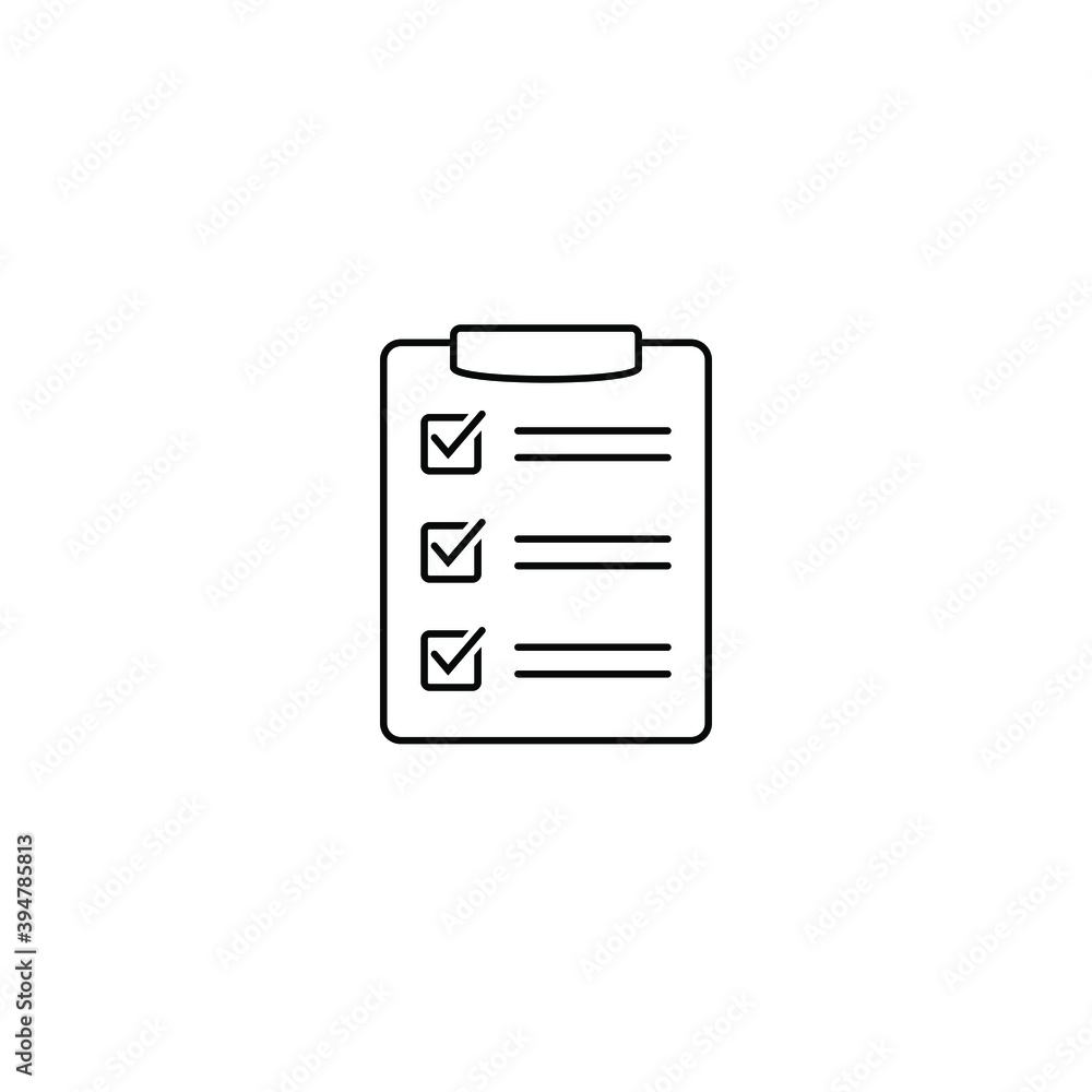 Clipboard with checklist icon, symbol for web site and app design. Vector illstration. Clipboard with checklist icon, symbol for web site and app design. Vector illstration.