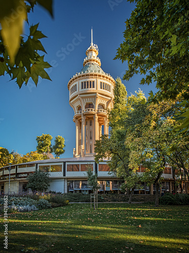Quadro su tela Old water reservoir tower in Budapest, Hungary