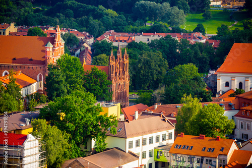 Aerial view on Vilnius, the capital of Lithuania.
