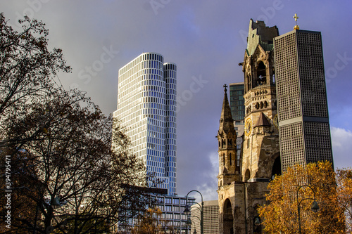 Photography Berlin, Germany - November 20, 2020 Atlas Tower of the Upper West on Breitscheiderplatz in Berlin's Charlottenburg district not far from the Gedächtniskirche