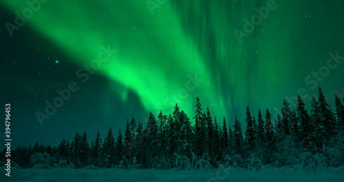 Timelapse northern lights in Lapland