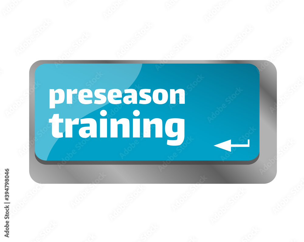 Preseason training . Close up of keyboard, enter computer key. Preseason training . Close up of keyboard, enter computer key.