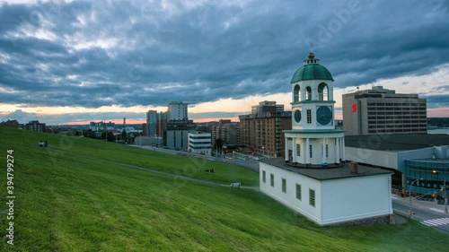 A timelapse of the iconic Town Clock Halifax, Nova Scotia  photo