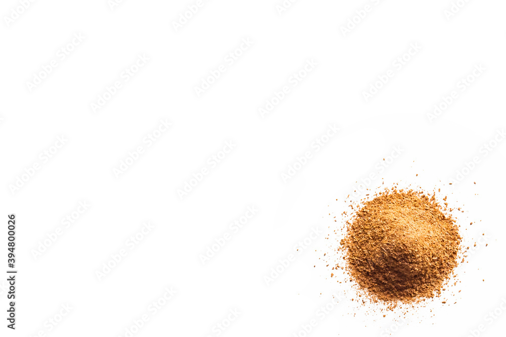 Top view of a pile of organic cinnamon powder isolated on a white background
Top view of a pile of organic cinnamon powder isolated on a white background