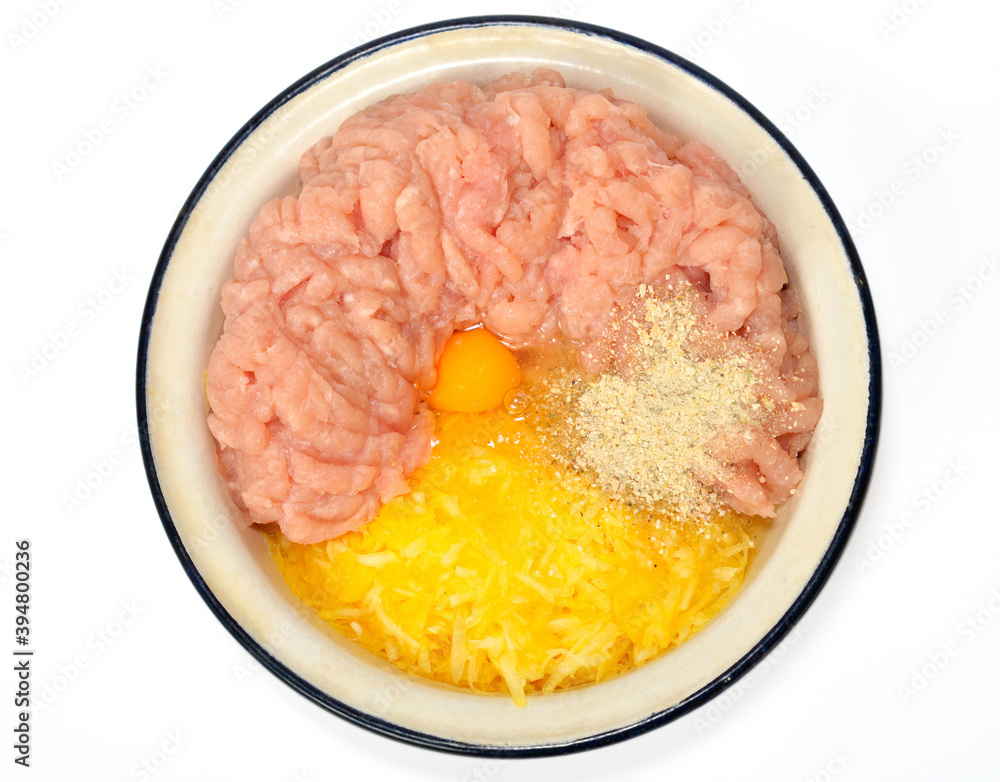 Turkey mince preform for cutlets Turkey mince preform for cutlets